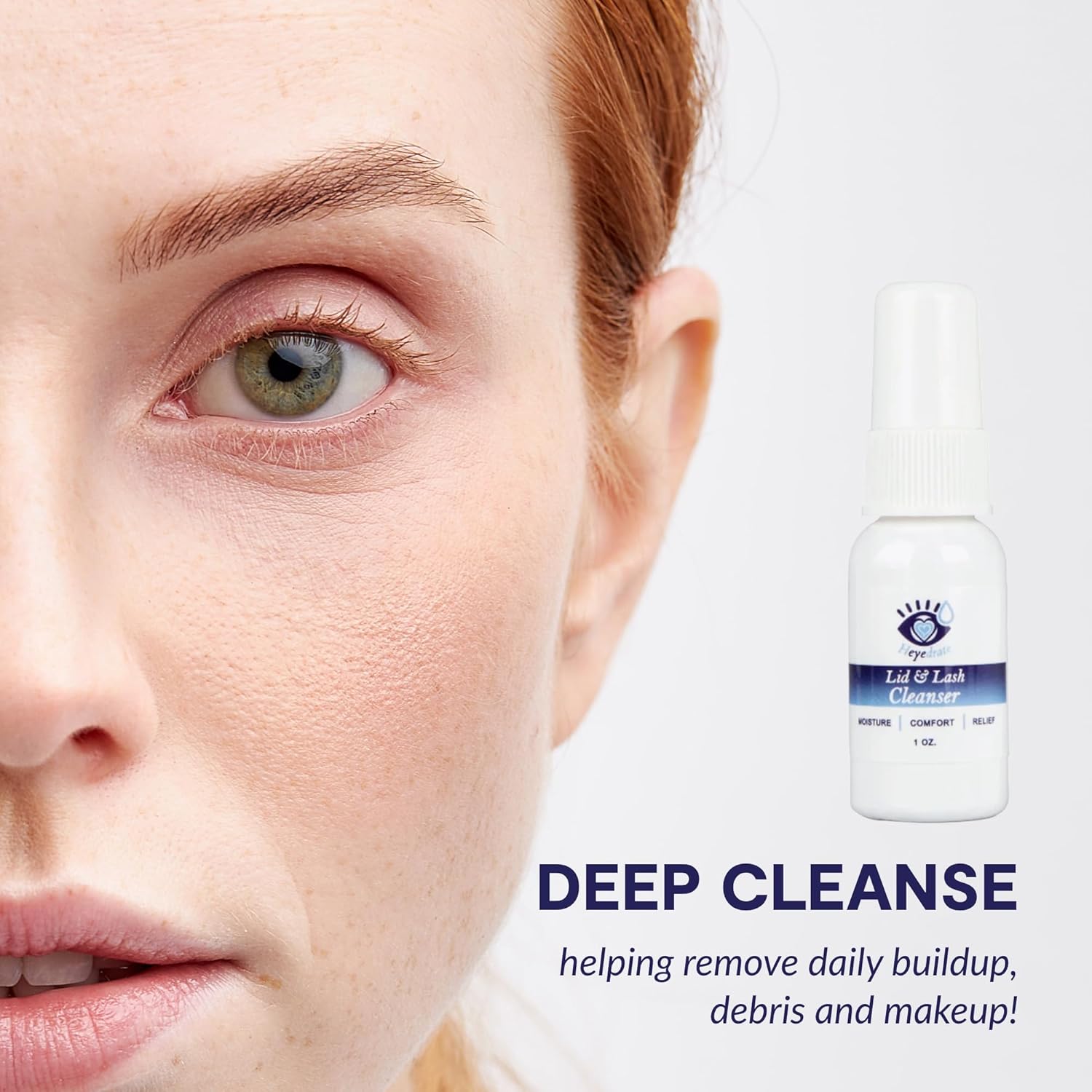 Lid and Lash Cleanser – 1oz Bottle – Pure Hypochlorous Acid Spray for Soothing Dry Eye Irritation – Daily Eyelid & Lash Cleanser-FemmiqueWomen