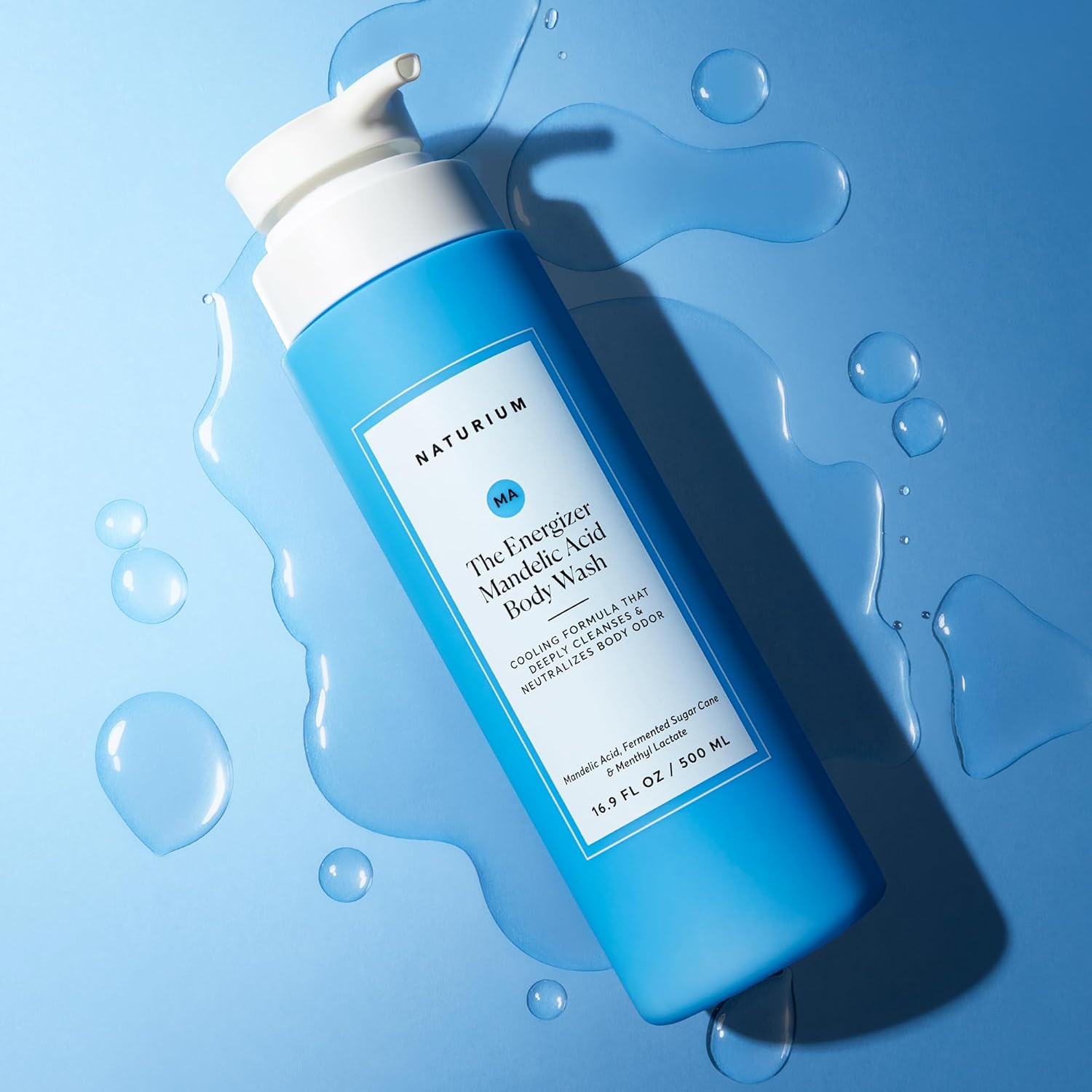 Naturium The Energizer Body Wash, Cooling & Refreshing Formula with Mandelic Acid, Deeply Cleanses & Neutralizes Body Odor, 16.9 oz-FemmiqueWomen