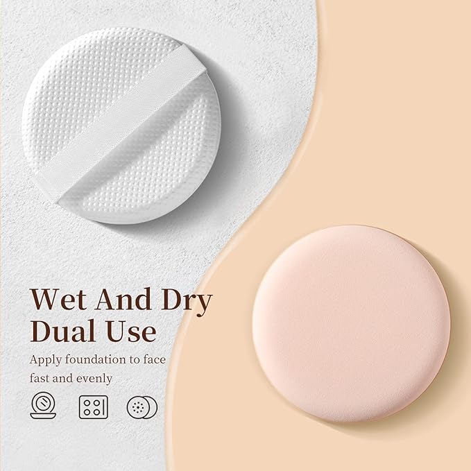 MOHOPE 8Pcs Air Cushion Makeup Puffs for Foundation with Portable Box, No Latex Blending Sponge for Liquid, Cream, Foundation and Powder, Teardrop Powder Puff, Purple-FemmiqueWomen