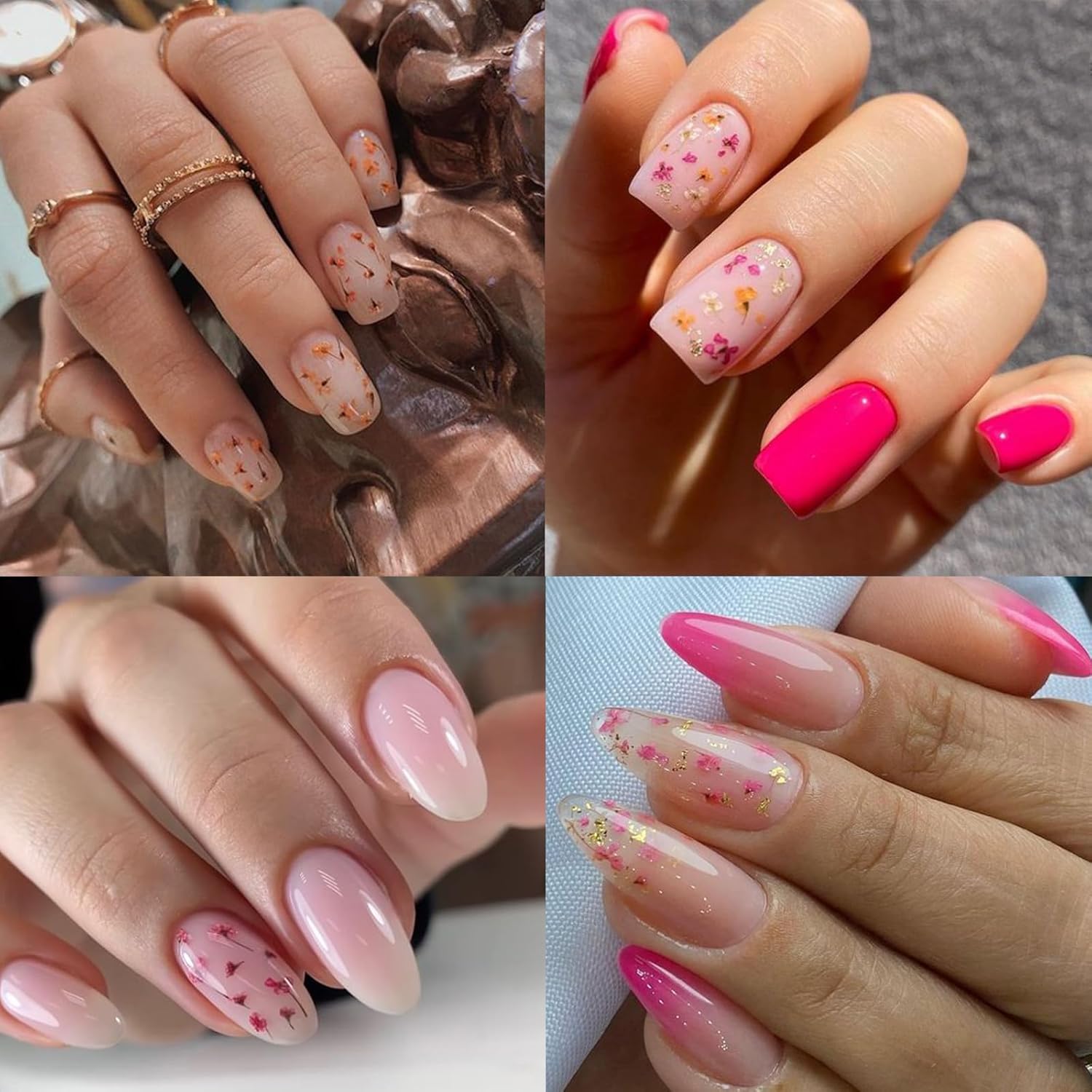 1 Boxes Dried Flowers for Nail Art,Colorful Dry Flowers Mini Real Natural Flowers Nail Stickers DIY Mini Mix Flower Petals Nail Art Supplies for Summer Acrylic Nails Design Manicure Accessories-FemmiqueWomen