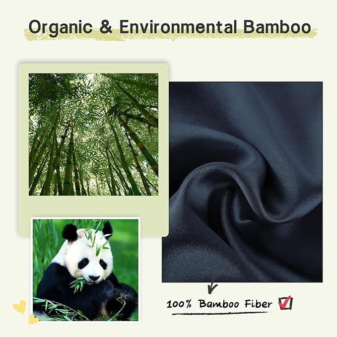 100% Handmade Bamboo Sleeping Eye Mask for Women for Men,Night Masks,Organic Sleep Mask,Blockout Eye Mask for Sleeping,Large Size Adjustable (Navy Blue)-FemmiqueWomen