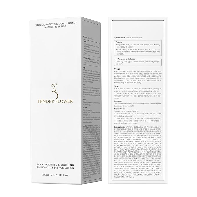 2PCS Folic Acid&Amino Acid,Essence combination of oil and lotion,Age-Defying Vegetable Glycerine for Skin Firms, Smooth, Anti Stretch Mark, Moisturizing 6.7 OZ +3.7 OZ-FemmiqueWomen