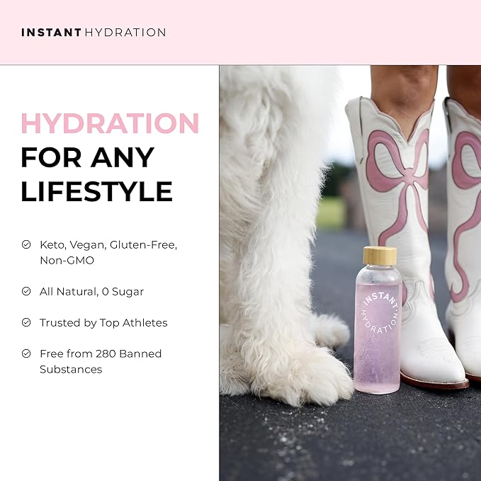 Instant Hydration Electrolytes Powder Packets - Cotton Candy Drink Mix - Zero Sugar - Keto, Vegan, Gluten-Free, Non-GMO - Boost Recovery, Brain Health, Muscle & Tissue Support- 30 Sticks-FemmiqueWomen