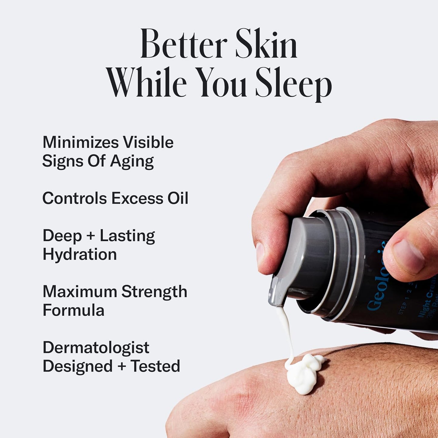 Geologie Retinol Anti-Aging Face Cream | Advanced .3% Retinol Formula for Effective Results | Reduce Fine Lines & Wrinkles | Protect & Repair Skin With Hyaluronic Acid & Niacinamide | For Men & Women-FemmiqueWomen