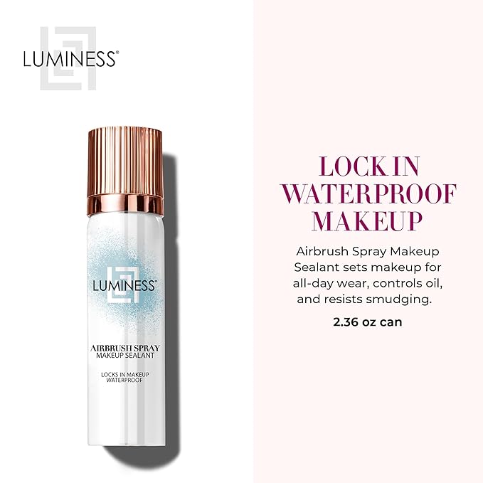 LUMINESS Waterproof Setting Spray for Makeup, Airbrush Spray Makeup Sealant (2.36 fl oz) - Long-Lasting Face Make Up Spray with Hydrating Mist Helps Control Oil & Replenishes Moisture-FemmiqueWomen