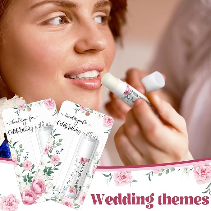 30 Pack Thank You Gift Lip Balm Bulk Bridal Shower Favors Bridal Shower Favor Lip Care Set Bachelorette Party Favors Baby Shower Favor Thank You Appreciation Gift for Guest Basket Gift Stuffer-FemmiqueWomen