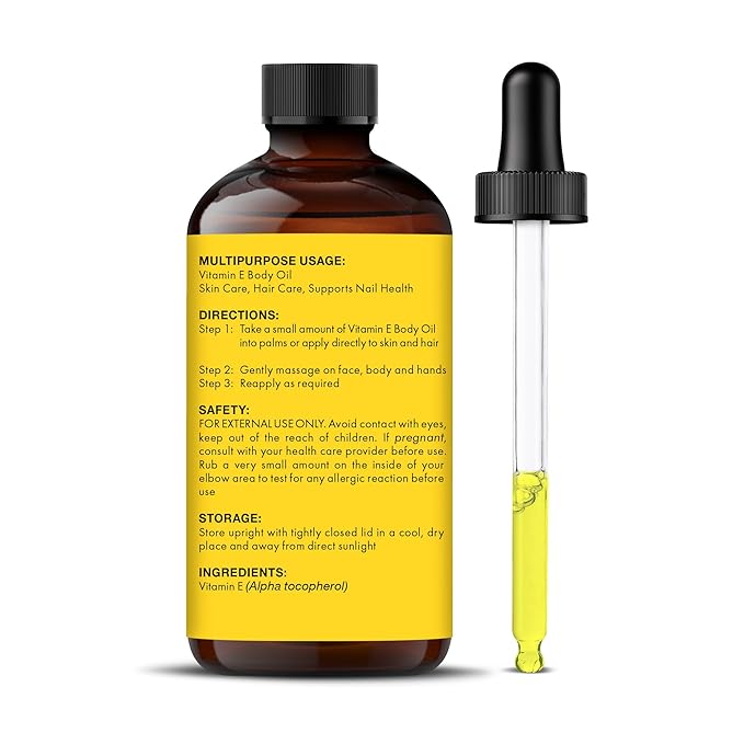 Majestic Pure Vitamin E Oil - 100% Pure & Natural, 70,000 IU | Premium Grade, Cold-Pressed and Tocopherol to Repair Dry, Damaged Skin | Moisturizing Skin, Hair and Scalp 2 Fl Oz-FemmiqueWomen