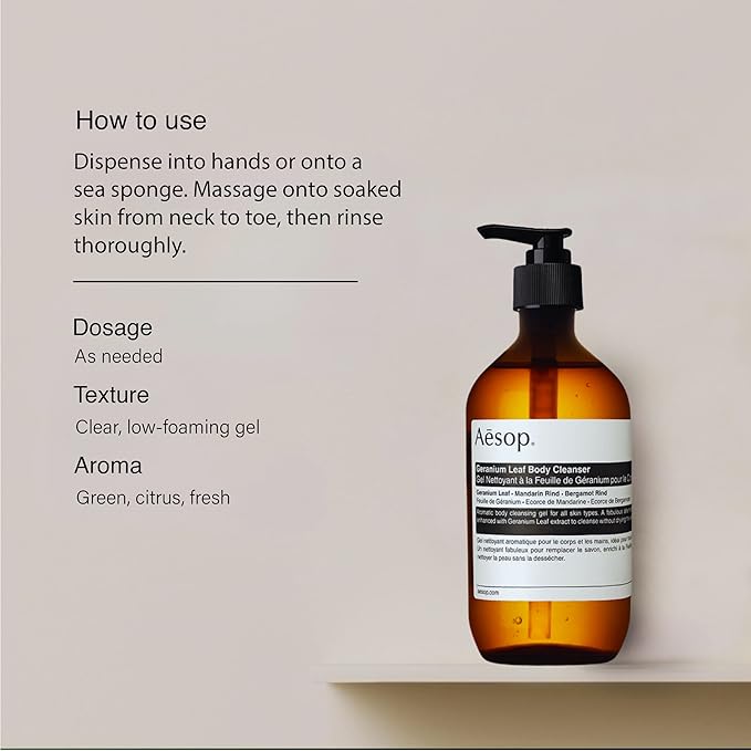 Aesop Geranium Leaf Body Cleanser + Scrub | 16.9 oz + 6.2 oz-FemmiqueWomen