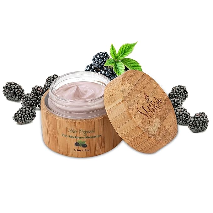Shir-Organic Pure Blackberry Moisturizer Helps Fight Against Free Radicals Smooth Even Texture Regenerates the Skin for Normal to Dry & Sensitive Skin Type (15ml)-FemmiqueWomen