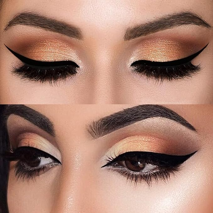 Eyeliner Brush Fine Angled - PRO Precision Gel Eye Liner Makeup Brush -Ultra Thin Slanted Flat Angle - Premium Cruelty Free Synthetic Bristles (E835 Blue)-FemmiqueWomen