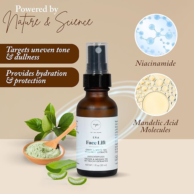 4 Oz Face Lift Mist - Hydrating Face Moisturizer with Green Tea & Niacinamide - Natural Skin Care Spray with Antioxidants, Amino Acids & Aloe for Brighter, Softer Complexion-FemmiqueWomen