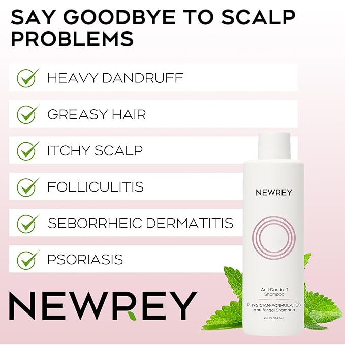 24HR Fast Itch Relief Anti-Fungal Shampoo for Psoriasis, Seborrheic Dermatitis & Folliculitis, Relieves Itchy, Dry Scalp, Sulfate & Paraben Free Anti-Dandruff Shampoo for Men and Women, 8.4 fl oz-FemmiqueWomen