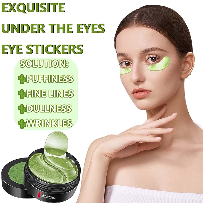 30 Pairs Under Eye Masks,Moisturizing Hydrating Under Eye Patches for Puffy Eyes,Under Eye Treatment for Dark Circles Eye Bags Fine Lines,Eye Skin Care Products for Women & Man-FemmiqueWomen