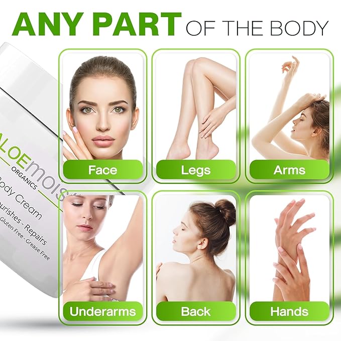 Organic Aloe Vera Lotion - Face & Body Moisturizing Cream with Natural Aloe Vera, Vitamin E Oil, Vitamin C, Retinol Cream, Shea Butter – Anti Aging Face Moisturizer for Women, Dry Skin (2 oz)-FemmiqueWomen