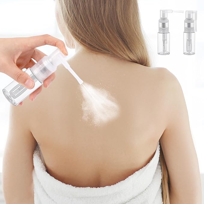 2 Pcs Empty Powder Spray Bottle, Cake Glitter Spray Bottle, Makeup Powder Spray Bottle, Barber Spray Bottle, Dry Powder Spray Bottle for Makeup Powder, Dusting, Glitter, Dry Cleaning Powder, Crafts-FemmiqueWomen