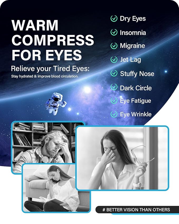 21 Packs Double Earloops Steam Eye Masks for Dry Eyes, Graphene Warm Eye Mask, Heated Eye Mask Reduce Puffiness & Dark Circles, Soothe Tired Eyes for Travel Essentials, Party Favors, Lavender-FemmiqueWomen