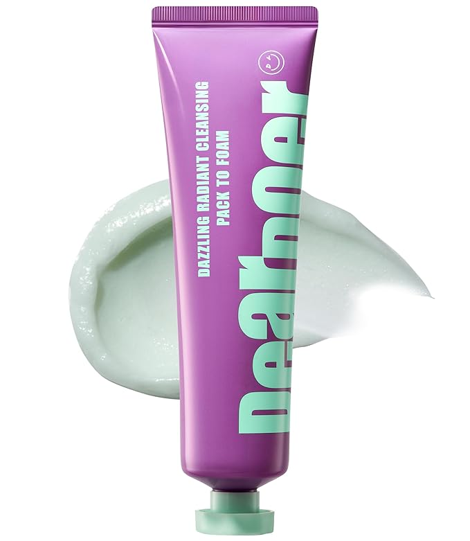 Dazzling Radiant Cleansing Pack to Foam – 3-in-1 Wash-Off Mask & Exfoliator & Cleanser w/Fresh Grape Extract & Niacinamide – Vitamin C and Resveratrol for Dry, Dull Skin (3.38 fl oz)-FemmiqueWomen