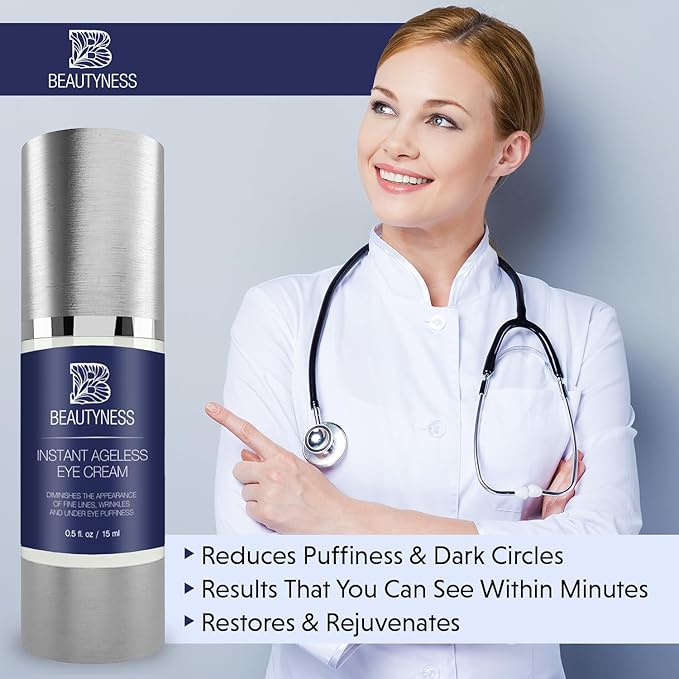 Instant Ageless Eye Cream – Anti Wrinkle Cream, Removes Under Eye Puffiness, Bags, Expression Lines, & Dark Circles. Powerfully Tighen & Lifts Sagging Skin. Disappears Before Your Eyes In Minutes.-FemmiqueWomen