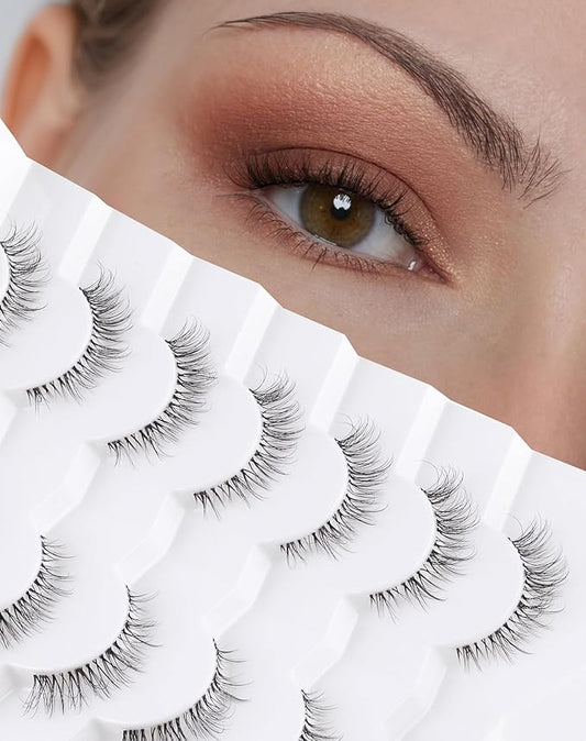 Natural Lashes Mink Natural Eyelashes False Eyelashes Natural Look False Lashes Wispy Eye Lashes Cat Eyelashes Fake Lashes KD292-FemmiqueWomen