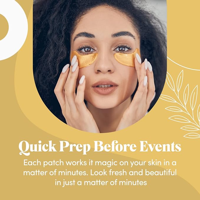 24K Gold Collagen Under Eye Mask - Bright Eyes Anti Aging Treatment-FemmiqueWomen