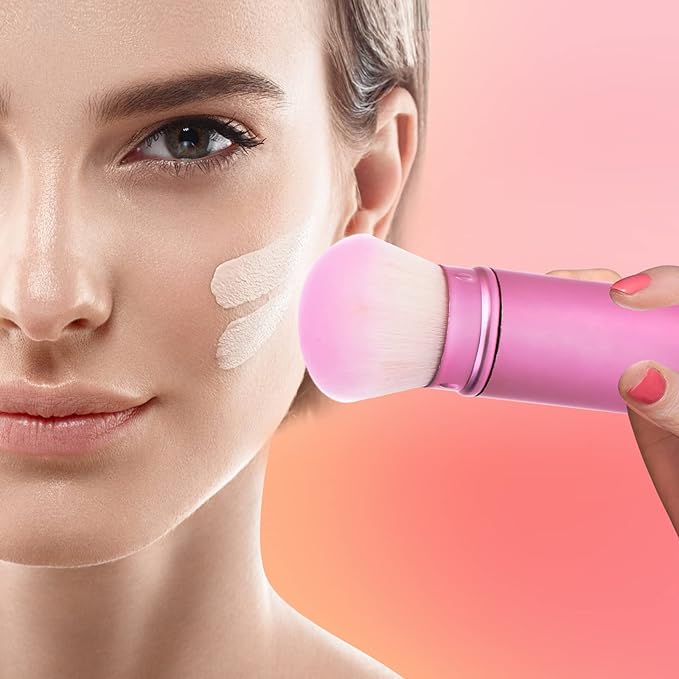 UNIMEIX Makeup Brush Sunscreen Applicator Retractable Kabuki Blush Brush Foundation Brush for Liquid Makeup, Bronzer, Cream or Powder-FemmiqueWomen