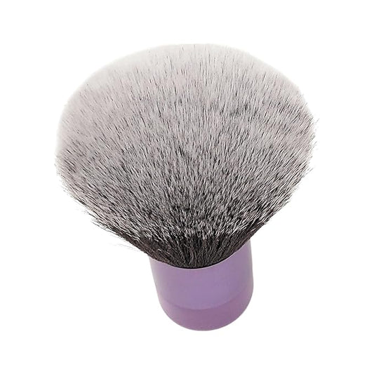 Luxurious and Large Ultra Soft Fluffy Powder Brush, Multipurpose Face, Body, Barber and Beauty Tool, with wooden base Soft Kabuki Brush by BevyGold (Violet)-FemmiqueWomen