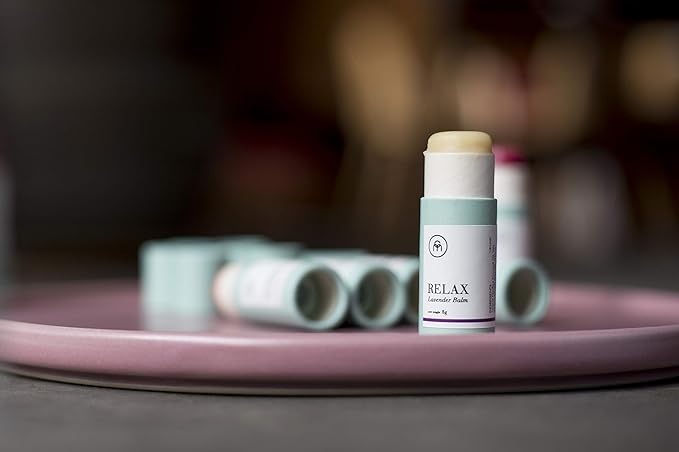 Coconut Matter Mood Lip Balm – Handmade Vegan Coconut Oil Lip Balm with Lavender Scent - Hydrating Lip Balm with Natural Coconut Oil, RELAX-FemmiqueWomen