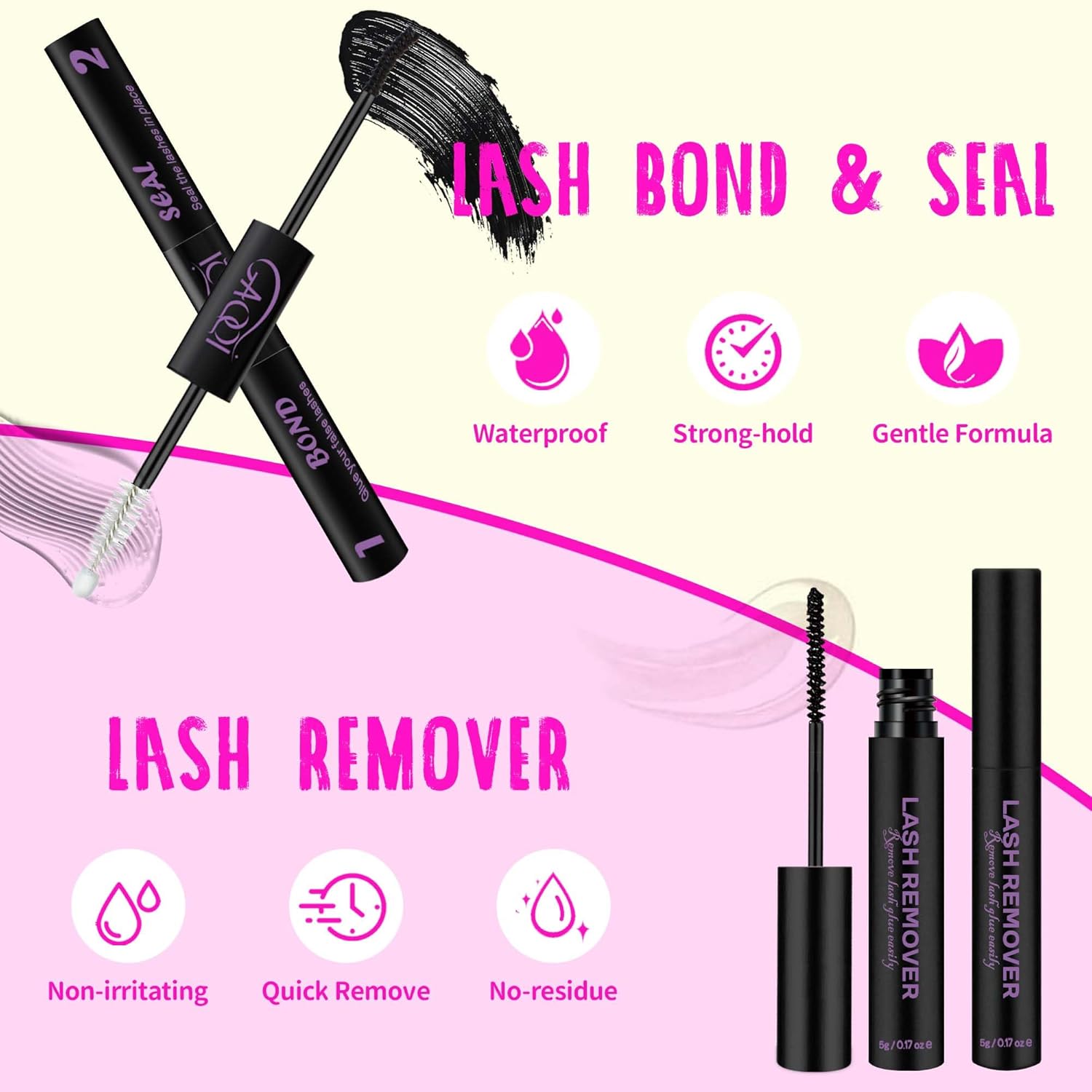 GAQQI Lash Clusters Kit, DIY Lash Extensions Kit 10-14mm Cluster Lashes, Wispy Eyelash Clusters with Lash Bond and Seal+Lash Tweezer+Remover+110pcs Thin Band Individual Lashes (3D-GQ08-KIT)-FemmiqueWomen