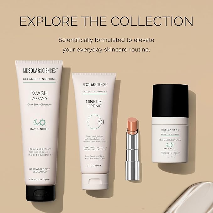 MDSolarSciences Mineral Crème Sunscreen SPF 50 | Water-Resistant, Broad Spectrum UV Protection | Zinc Oxide Formula with Antioxidants | No White Cast, Sheer Matte Finish for All Skin Types (1.7 Fl Oz)-FemmiqueWomen