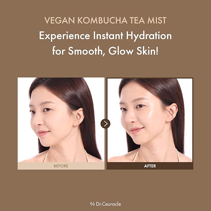 Dr.Ceuracle Vegan Kombucha Tea Mist - Hydrating Face Mist, Portable Milky Spray Serum, Korean Skincare (80 ml / 2.70 fl. oz.)-FemmiqueWomen