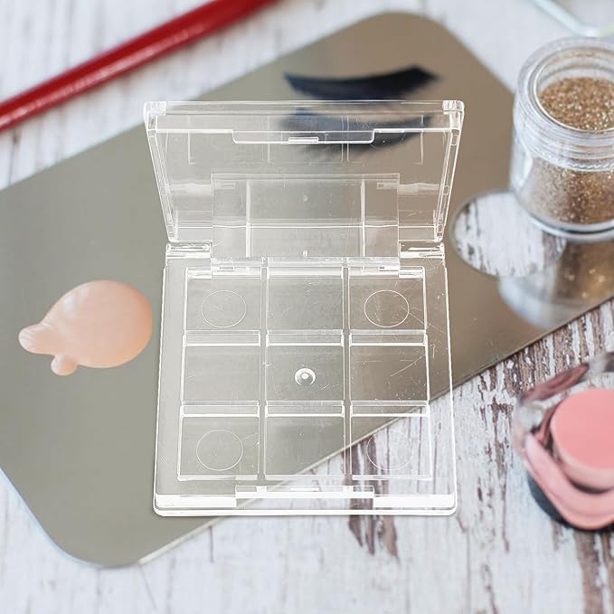 2pcs Empty Lipstick Palette Clear Lipstick Case Mini Highlighters Cross Body Bag Portable Makeup Organizer Storage Cases Sample Eye Shadow Plastic Empty Bracket Travel-FemmiqueWomen