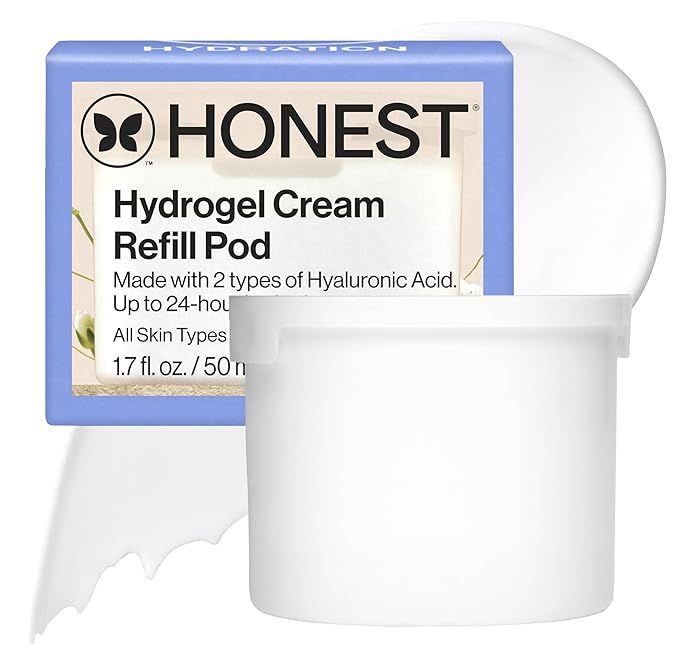Honest Beauty Refill Pod for Full Size Hydrogel Cream | Lightweight, Moisturizing Water Cream | Gentle for Sensitive Skin, Fragrance Free, Vegan | 1.7 fl oz-FemmiqueWomen