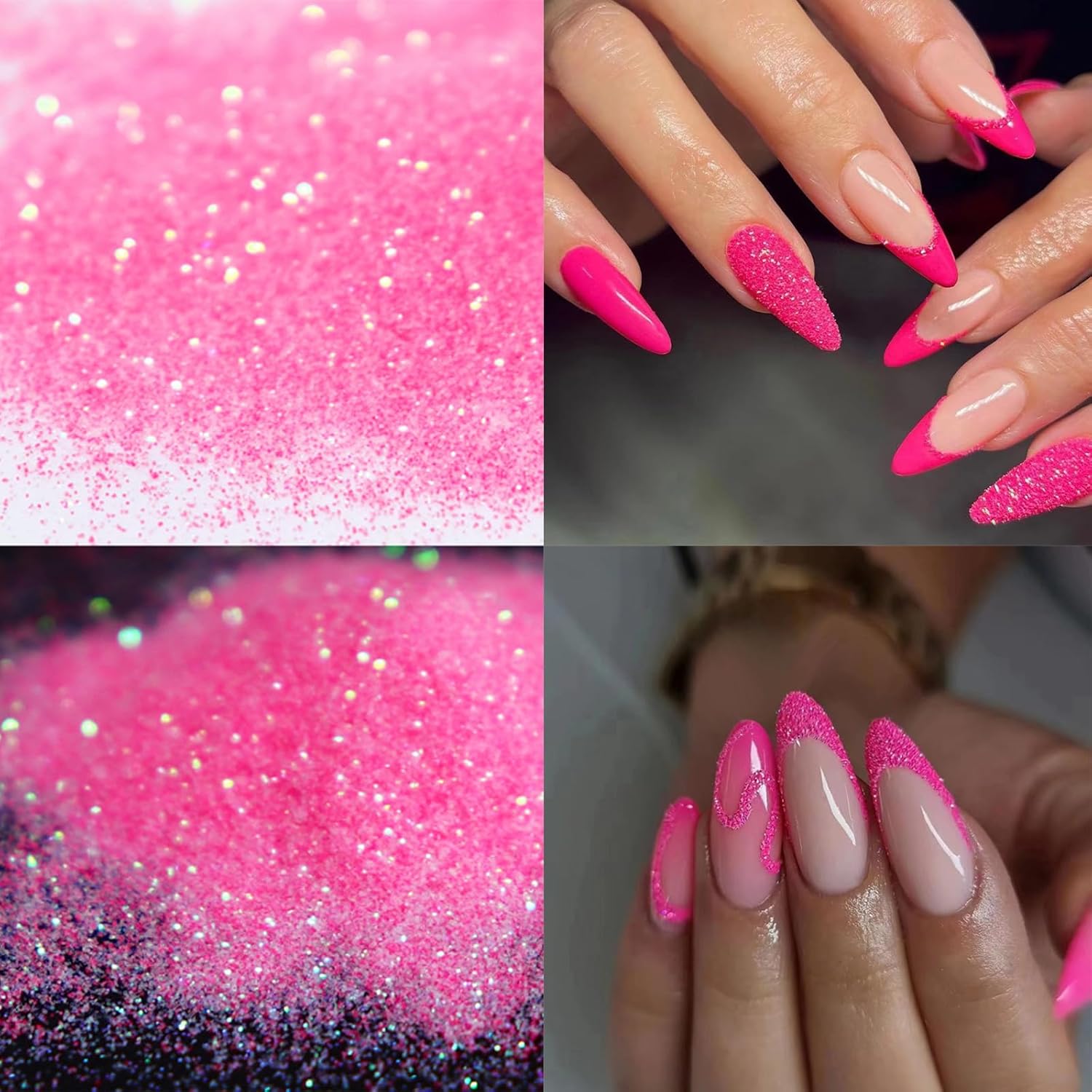 3 Boxes Nail Art Rhinestones Pink Nail Charms 2mm-4mm Resin Clear Jelly Rhinestones Pearls Glitters Nail Art Supplies Crystal Gems Bubble Beads Nail Accessories for Women Nail Decorations Design.-FemmiqueWomen