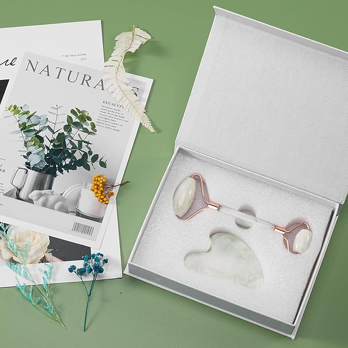 Jade Roller for Face, Facial Roller Massager Skin Care Tool, Gua Sha Facial Tools for Face, Neck, Eyes, Reduce Puffiness of The Skin-FemmiqueWomen