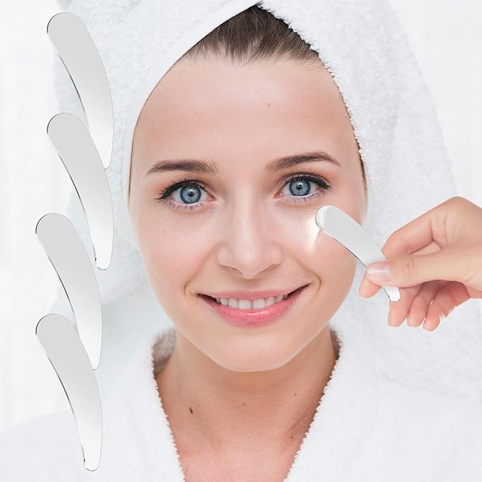 2Pcs Mini Metal Cosmetic Spatulas, Skincare SpatulaMixing and Sampling Makeup Beauty Tools for Skin Care Creams, Eye Cream, Essences Beauty Accessories(4PCS)-FemmiqueWomen