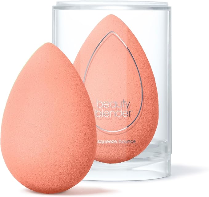 Beautyblender® | Papaya Beauty Blender Makeup Sponge, Super-Soft Foam Easily Blends Foundations, Powders & Creams, Made in USA, Reusable, Washable, Streak Free Application, Vegan, Cruelty Free-FemmiqueWomen