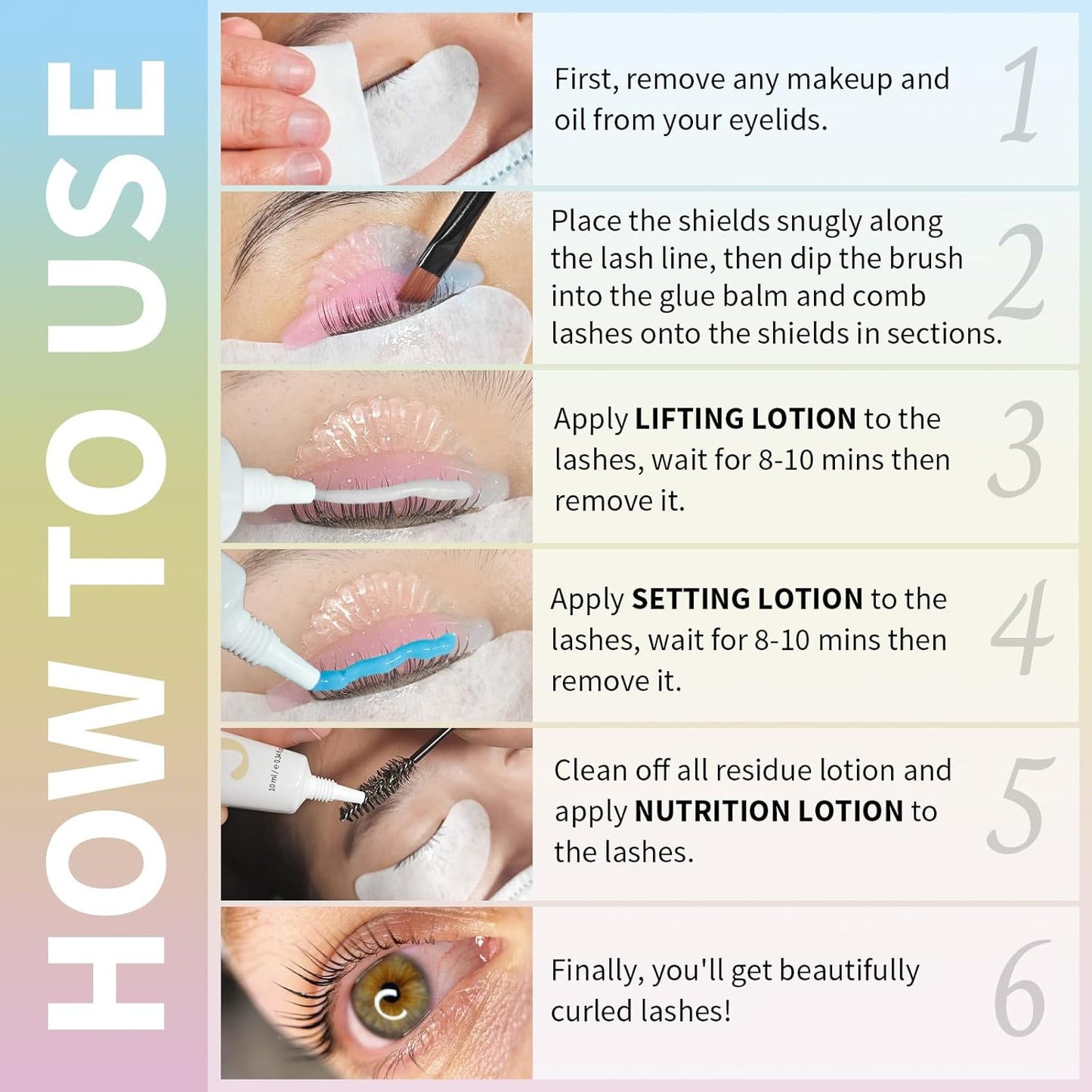 Libeauty Tube Design Lash Lift Kit with Glue Balm, Brow Lamination Kit, Easy to Apply for Salon and Beginner-FemmiqueWomen