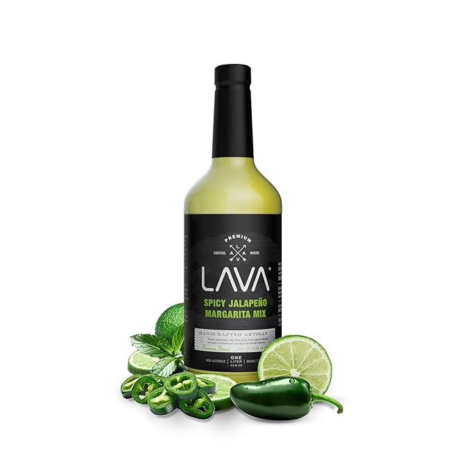 (3 Pack) LAVA Premium Margarita Mix Variety Pack Comes with Spicy Jalapeno, Skinny Margarita, & Spicy Watermelon Habanero, 1-Liter (33.8oz)-FemmiqueWomen