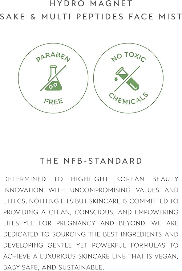 NOTHING FITS BUT Hydro Magnet Facial Mist, Hydrating Toner with Hyaluronic Acid, Fermented Sake & Multi Peptides (3.4 Fl Oz/ 100 ml)-FemmiqueWomen