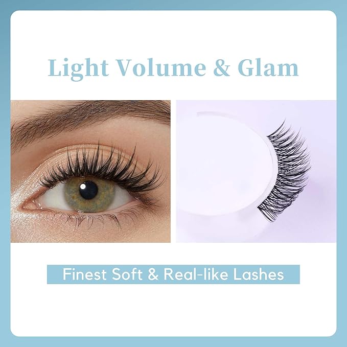 GAQQI Lash Clusters Volume & Wispy Eyelash Clusters 10-14mm Cluster Lashes 120PCS, Cluster Eyelash Extensions C Curl, Ultra-thin & Soft Clear Band False Lashes Wide Band (WING)-FemmiqueWomen