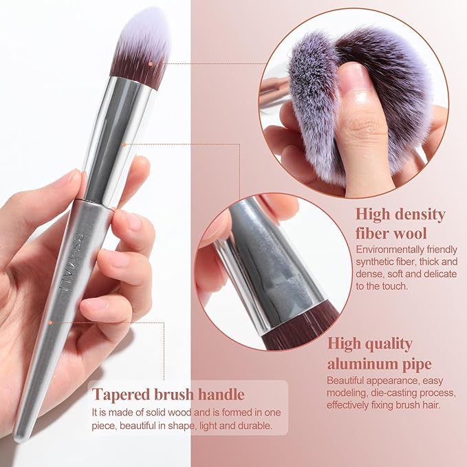 BS-MALL Makeup Brush Set 18 Pcs Premium Synthetic Foundation Powder Concealers Eye shadows Blush Makeup Brushes with black case-FemmiqueWomen