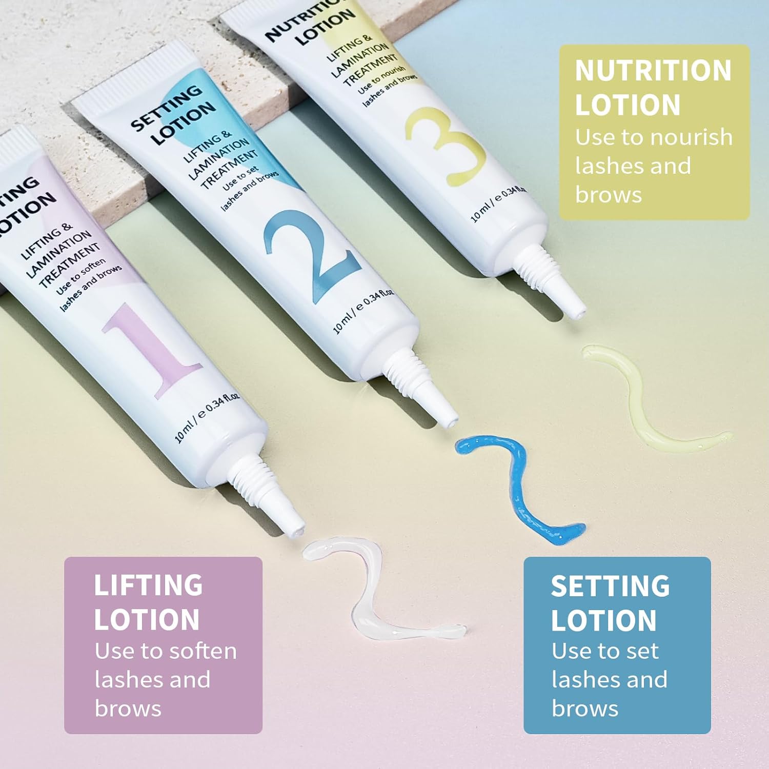 Libeauty Tube Design Lash Lift Kit with Glue Balm, Brow Lamination Kit, Easy to Apply for Salon and Beginner-FemmiqueWomen