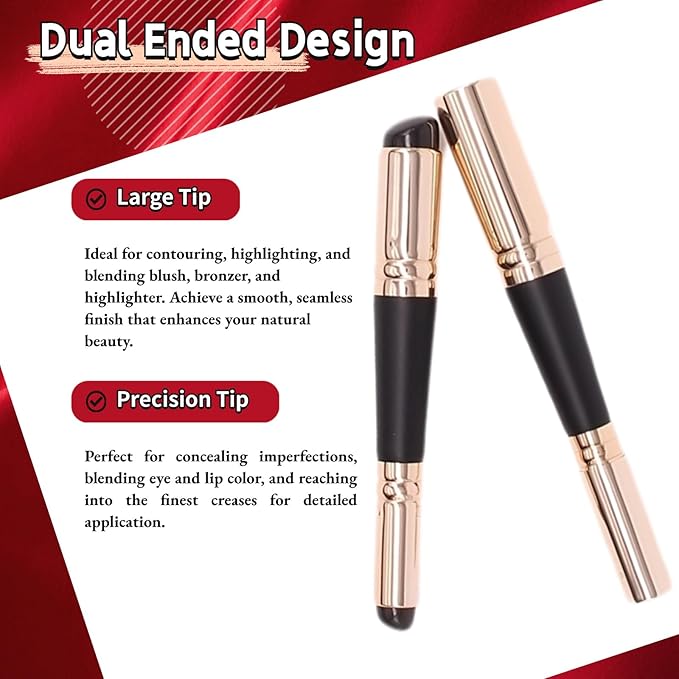 Dual Ended Silicone Lip Brush with Lid, Jelly-like Lip Makeup Brush, Versatile Makeup Applicator for Lips, Concealer, Contour, Blush, Bronzer, and Eyes, 1 count-FemmiqueWomen