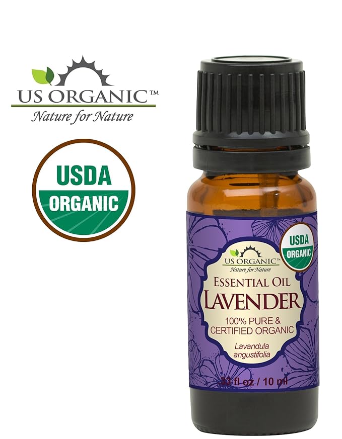 US Organic 100% Pure Lavender Essential Oil, Directly sourced from Bulgaria, USDA Certified Organic, Undiluted, for Diffuser, Humidifier, Massage, Skin, Hair Care, Non GMO, 10 ml-FemmiqueWomen