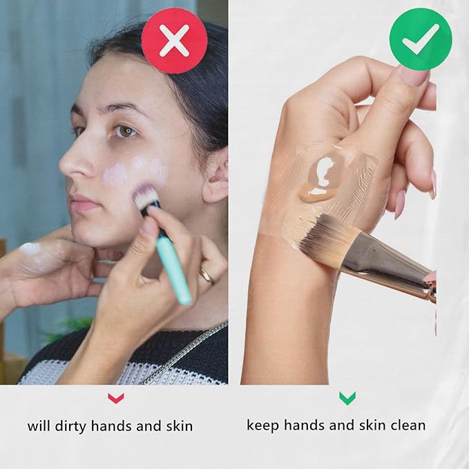 150 Pieces Makeup Hand Palette, Disposable Cosmetics Mixing Palette Foundation Mixing Tray Adhesive Waterproof Transparent Palettes for Makeup Art (2.36 X 2.36 Inch)-FemmiqueWomen