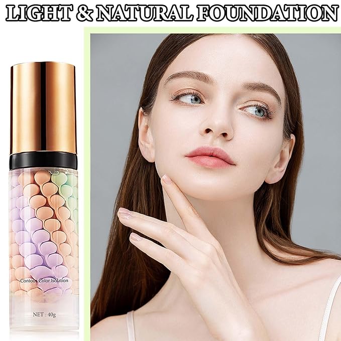2 Pcs One Step Color Corrector,Natural Isolation Cream,Face Primer Makeup Tricolor Tinted Moisturizer,Oil Control & Moisturizing Skin Tone Correcting and Brightening Primer Concealer Foundation-FemmiqueWomen