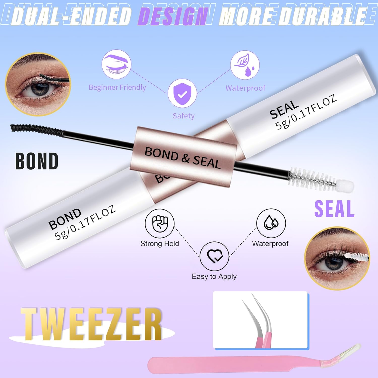 Natural Lash Clusters Wispy Cluster Eyelash Extensions Spiky Individual Lashes 8-17mm LC Curl Manga Eyelash Clusters with Lash Bond and Seal Soft Lashes Clusters Kit(132Pcs)-FemmiqueWomen