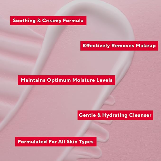 Mirabella Cleanse Total Facial Cleanser - Hydrating Gentle Cream Cleanser for All Skin Types - Face Cleanser & Makeup Remover - Face wash for Sensitive Skin & Oily Skin Formula-FemmiqueWomen