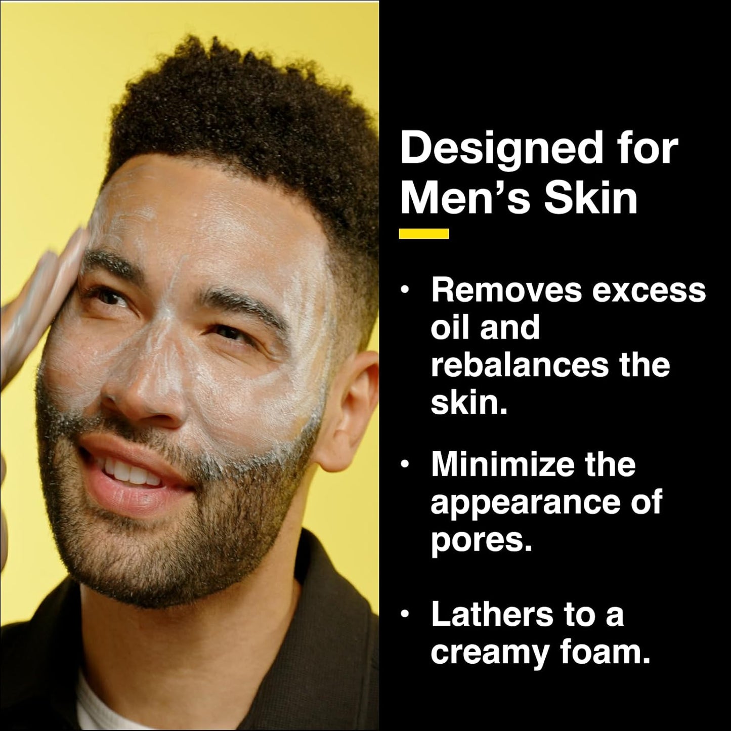 Lumin Charcoal Face Wash for Men Skincare - Daily Detox, Hydrating Face Cleanser, Removes Impurities, Exfoliates, Unclogs Pores, Controls Oil, Soothes Irritation, All Skin Types, 1 Pack-FemmiqueWomen