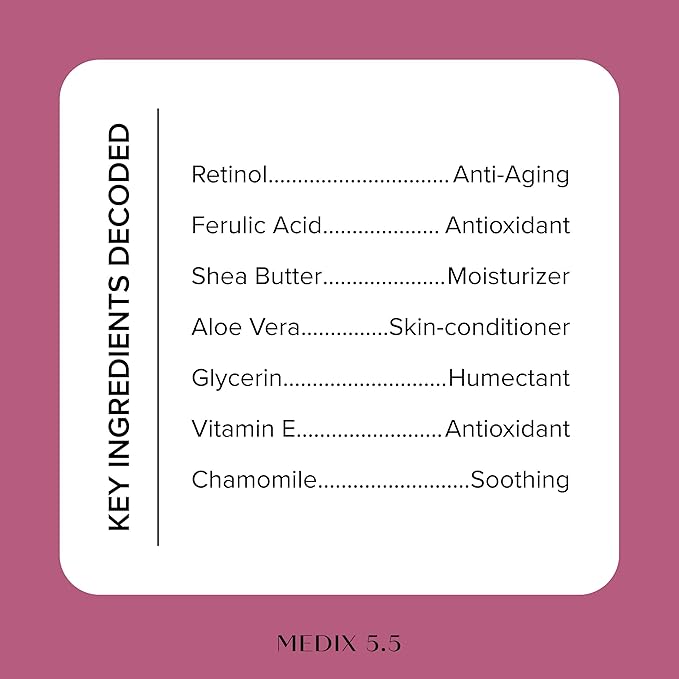 Medix 5.5 Retinol Body Lotion + Hyaluronic Acid Cream, Moisturizer Body & Face Lotion Set | Hydrating + Firming Lotion For Stretch Marks, Wrinkles, & Crepey Skin | Skin Care Products, 2pc Set-FemmiqueWomen